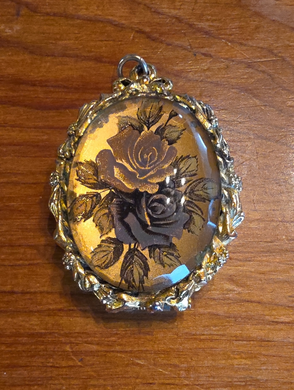 Vintage Max Factor Solid Perfume Rose Locket